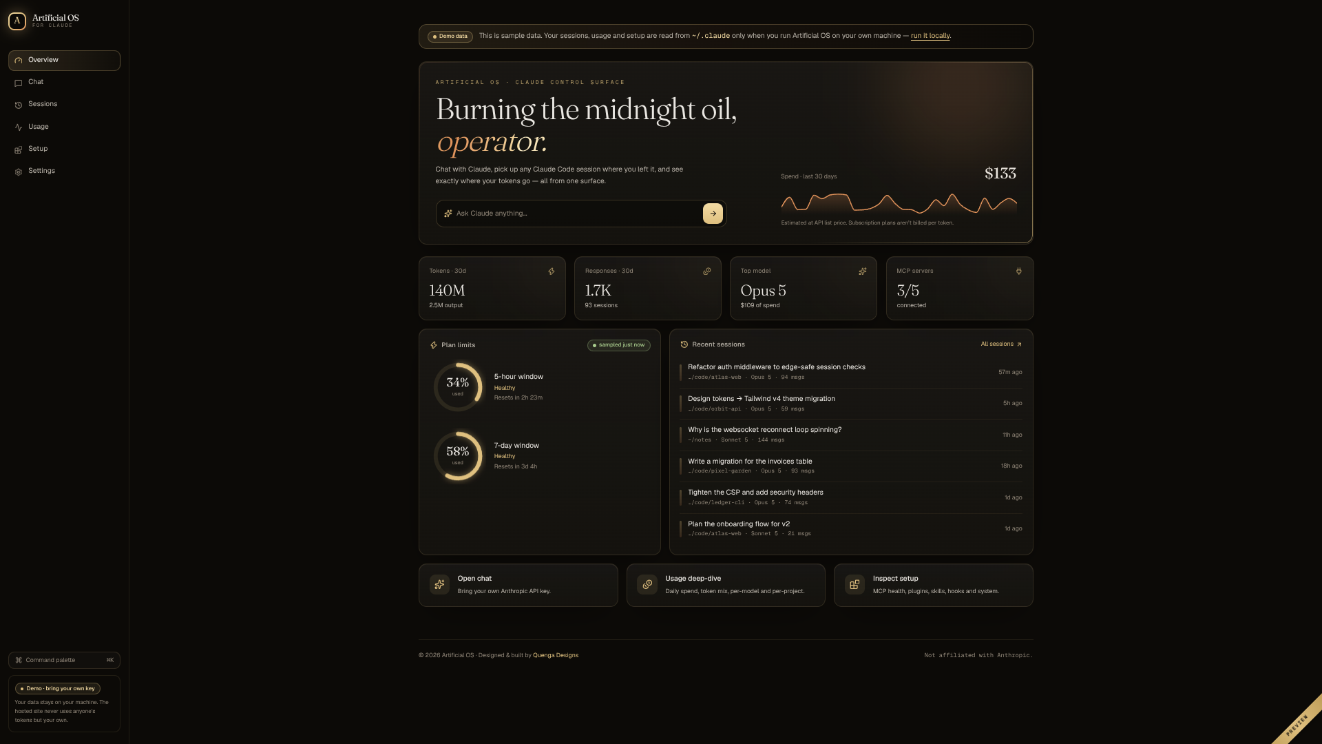 Artificial OS — Quenga Designs