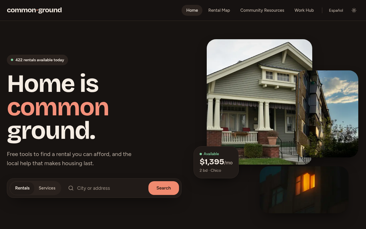 Common Ground — housing tools for Butte County — Common Ground